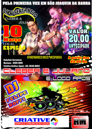 Show Cleber e Juliano - Espigao - S�o Joaquim da Barra